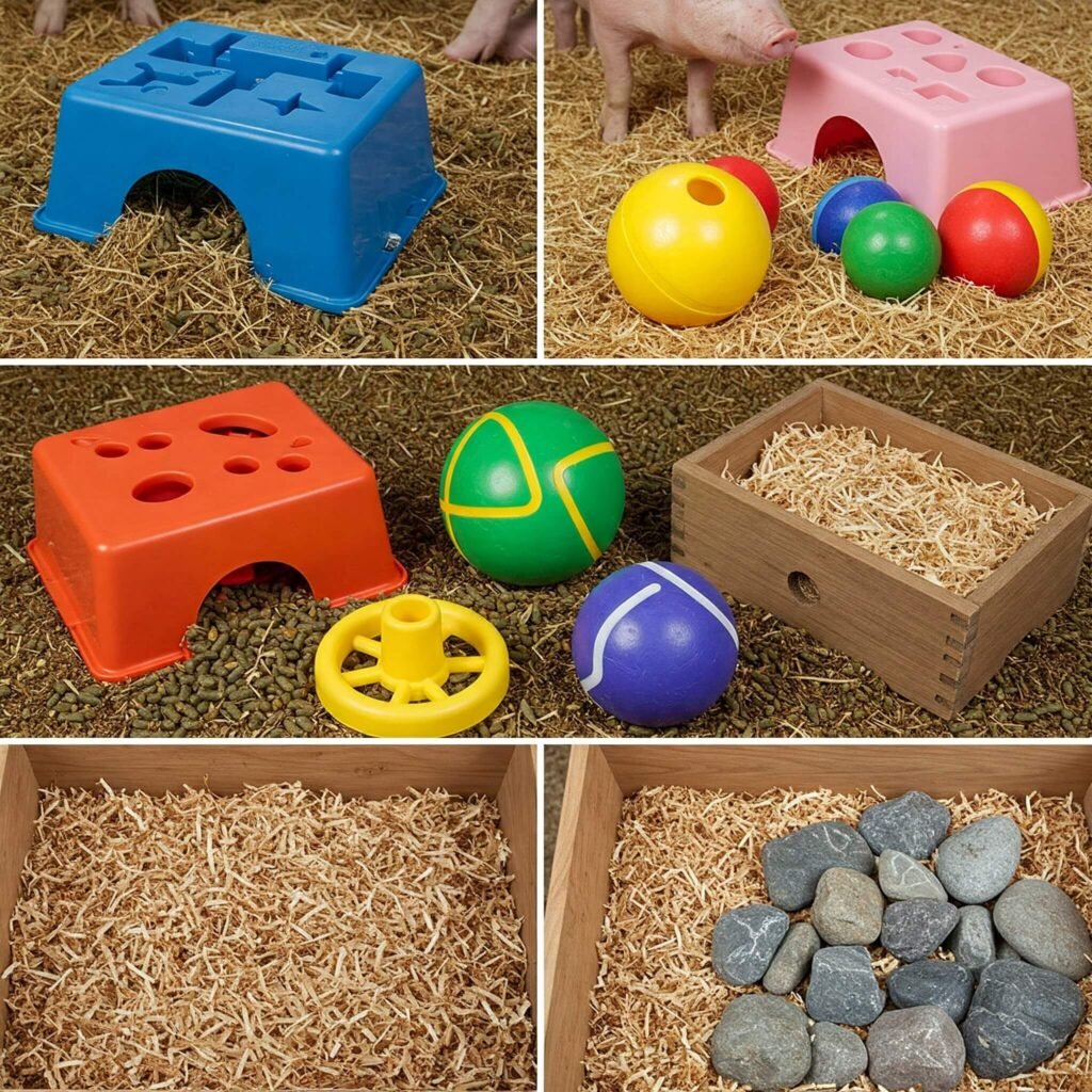Pig enrichment toys and activities